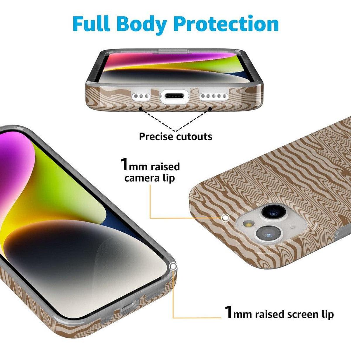 Mocha Ripple | Brown Waves Case iPhone Case get.casely