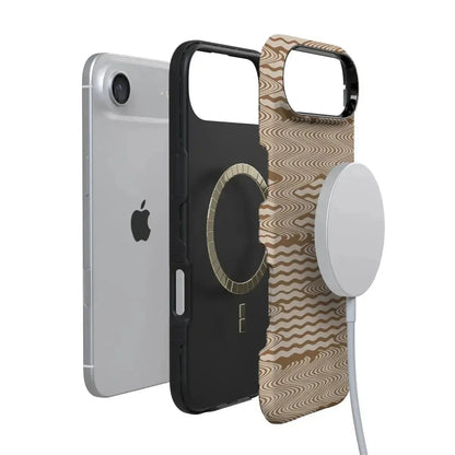 Mocha Ripple | Brown Waves Case iPhone Case get.casely