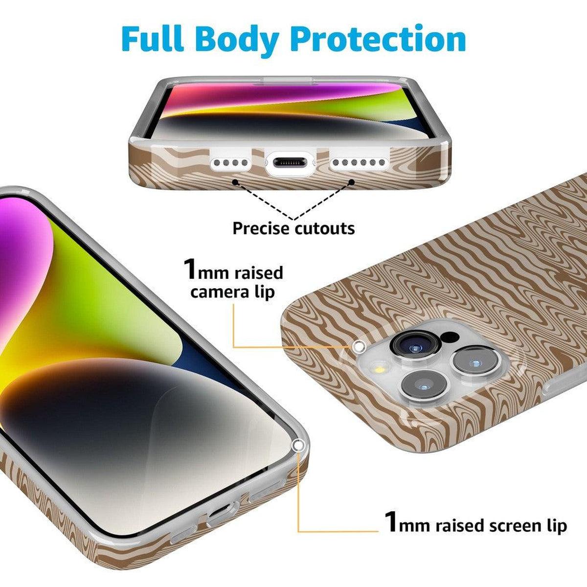 Mocha Ripple | Brown Waves Case iPhone Case get.casely