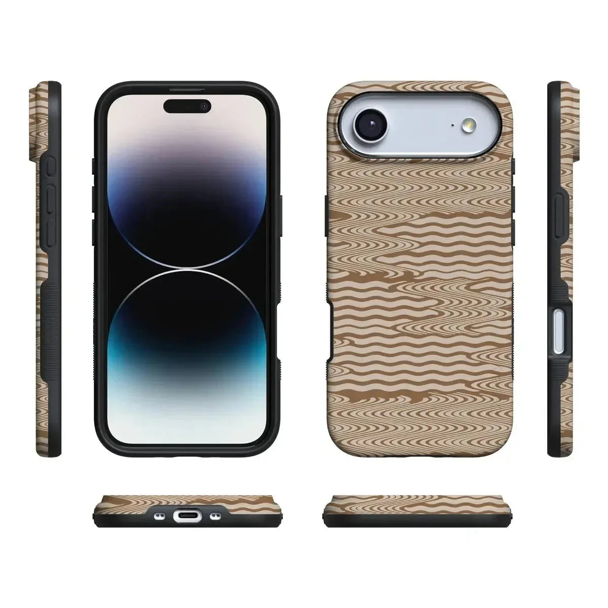 Mocha Ripple | Brown Waves Case iPhone Case get.casely