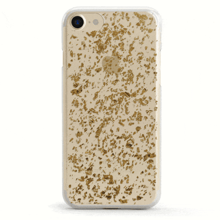 Rose and Gold Flaked Clear Case iPhone Case Get.Casely