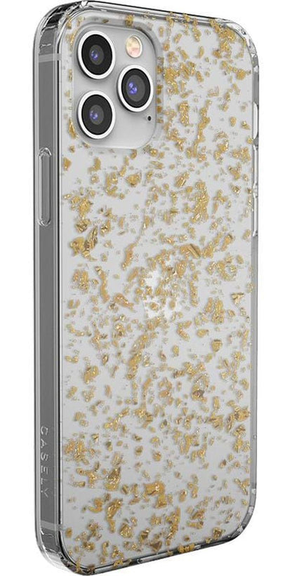 Morning Sparkle | Rose and Gold Flaked Clear Case iPhone Case get.casely