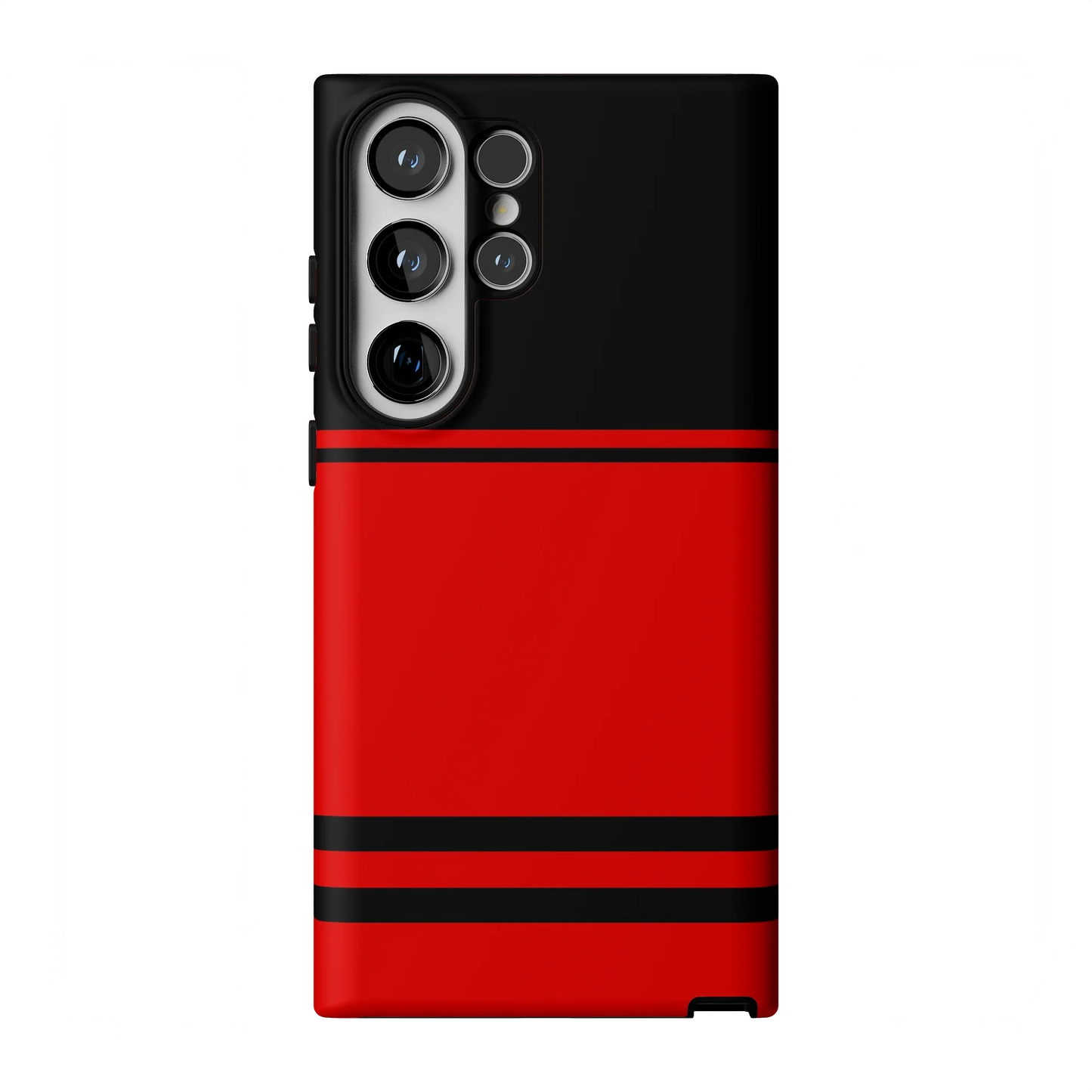 Go Canes | Black & Red Striped Case - Galaxy S23 Ultra