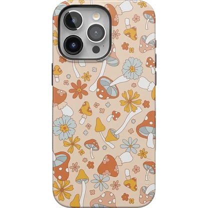 Mushroom Magic | Retro Floral Case iPhone Case get.casely Bold + MagSafe® iPhone 15 Pro