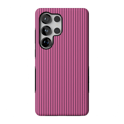 Stripes and the City | Pink & Purple Pinstripe Case - Galaxy S25 Ultra