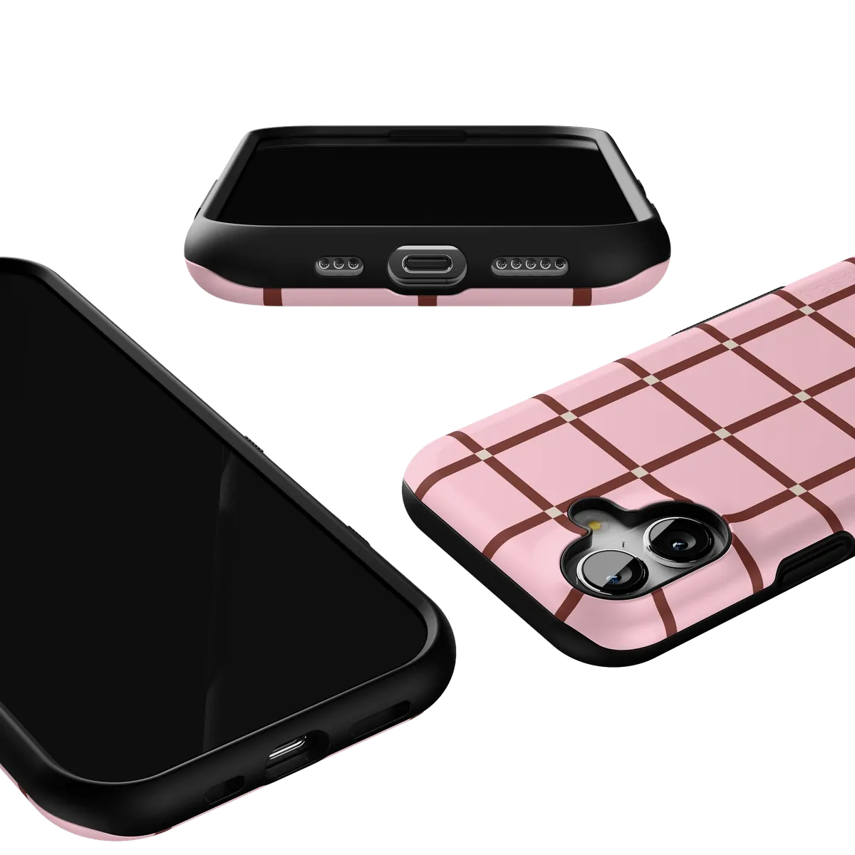 Uptown Gridlock | Pink Checkerboard Case