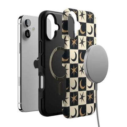 Mystic Moonstar | Black Celestial Case Phone Case get.casely
