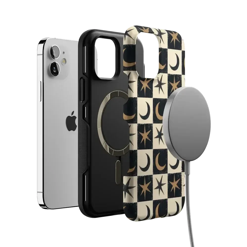 Mystic Moonstar | Black Celestial Case Phone Case get.casely