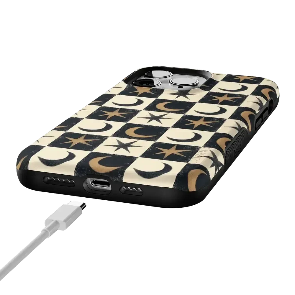 Mystic Moonstar | Black Celestial Case Phone Case get.casely