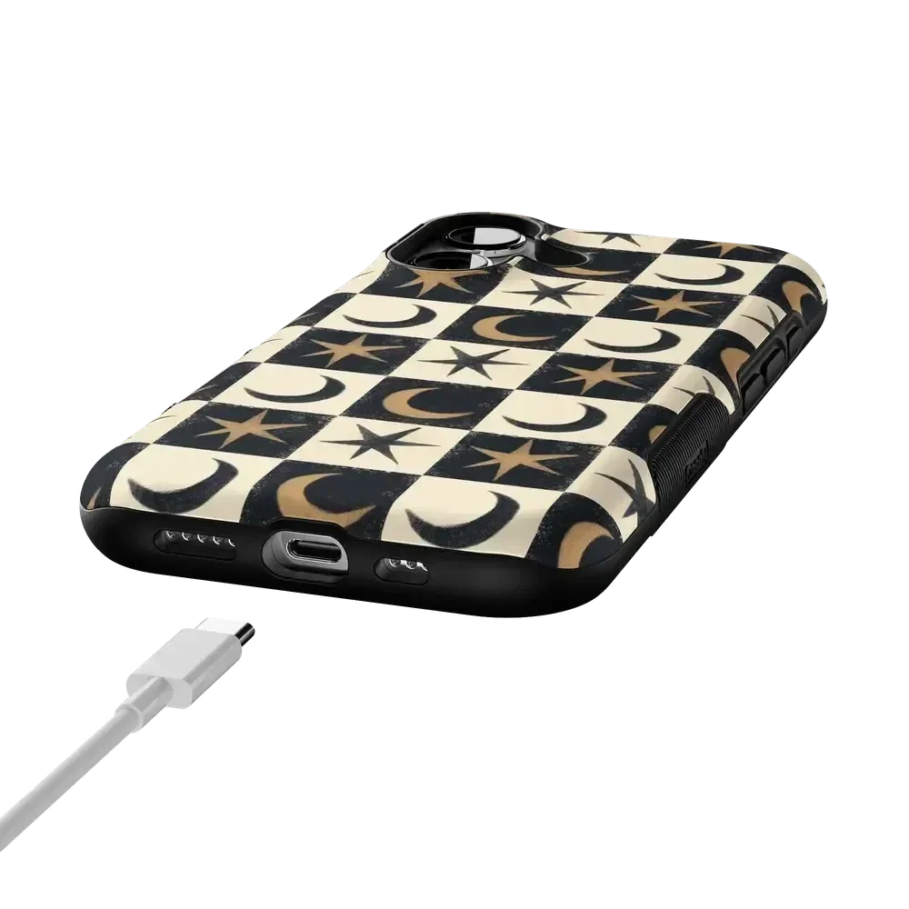 Mystic Moonstar | Black Celestial Case Phone Case get.casely