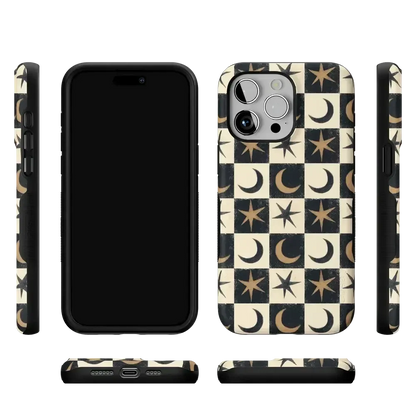 Mystic Moonstar | Black Celestial Case Phone Case get.casely
