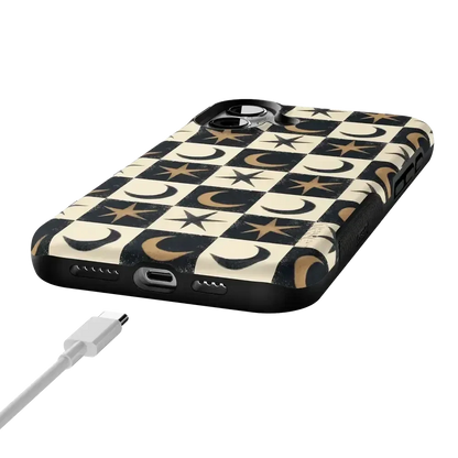 Mystic Moonstar | Black Celestial Case Phone Case get.casely