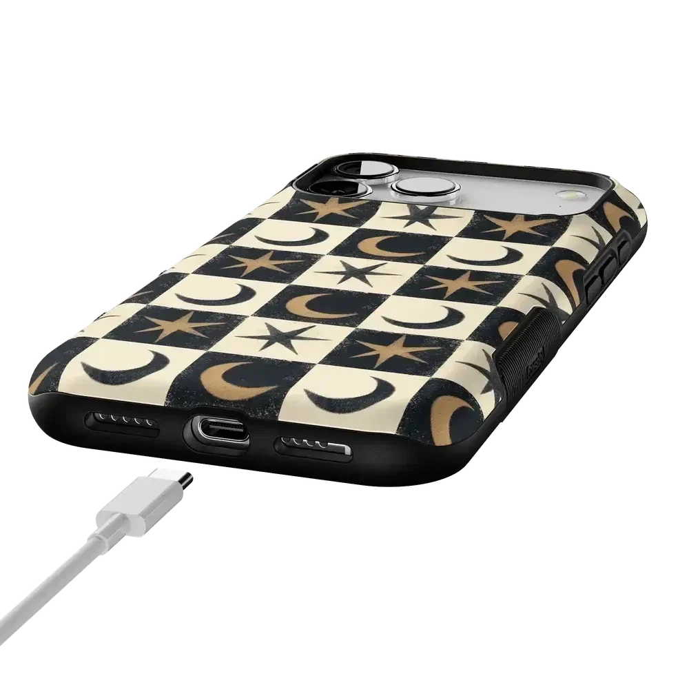 Mystic Moonstar | Black Celestial Case Phone Case get.casely