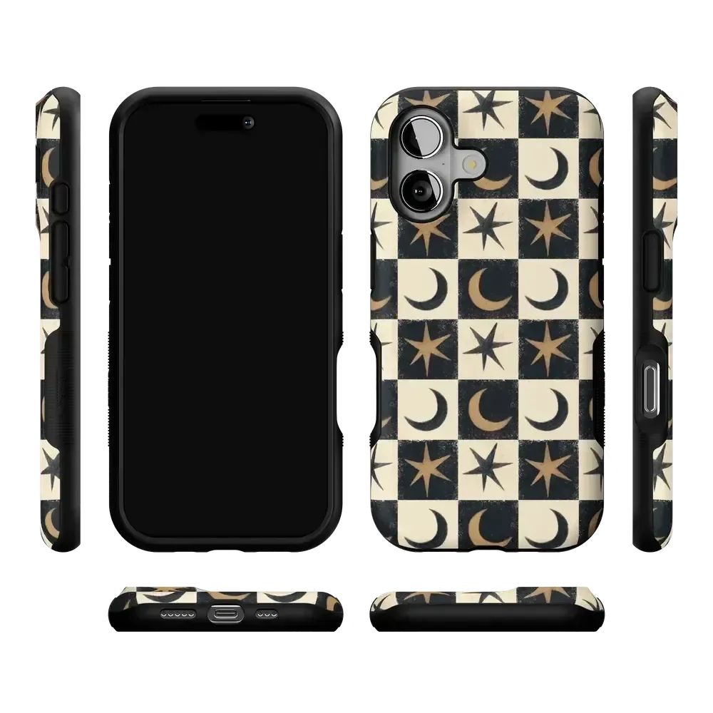 Mystic Moonstar | Black Celestial Case Phone Case get.casely