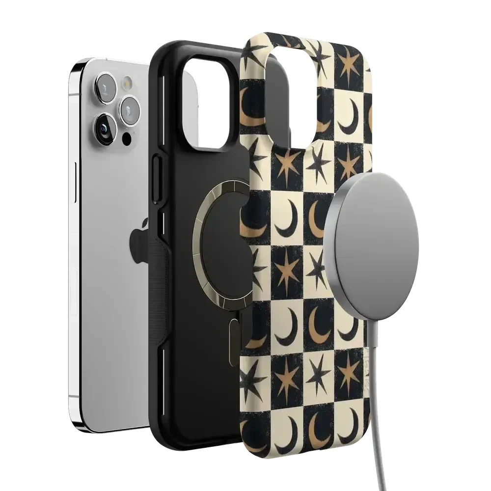 Mystic Moonstar | Black Celestial Case Phone Case get.casely