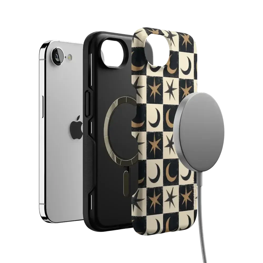 Mystic Moonstar | Black Celestial Case Phone Case get.casely