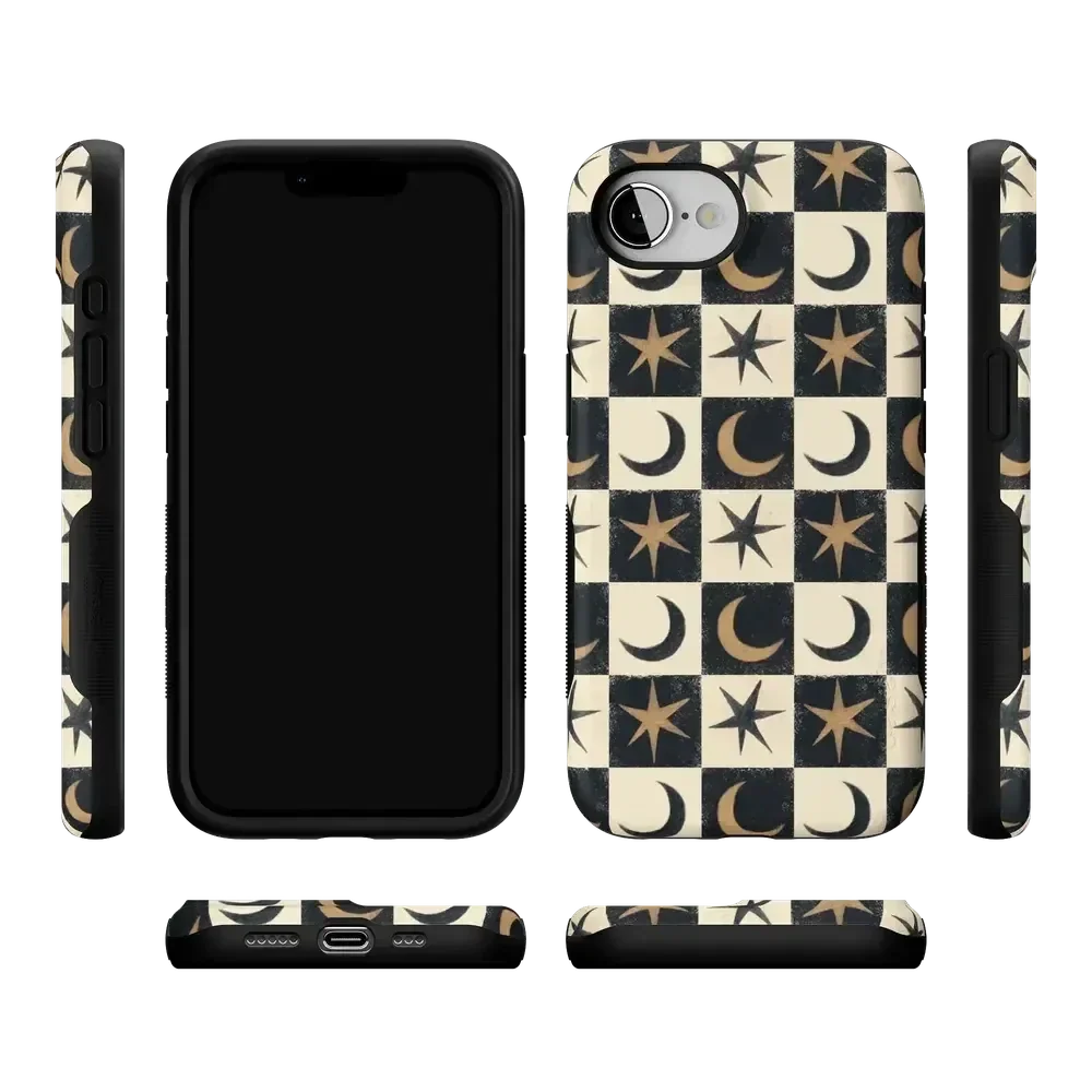Mystic Moonstar | Black Celestial Case Phone Case get.casely