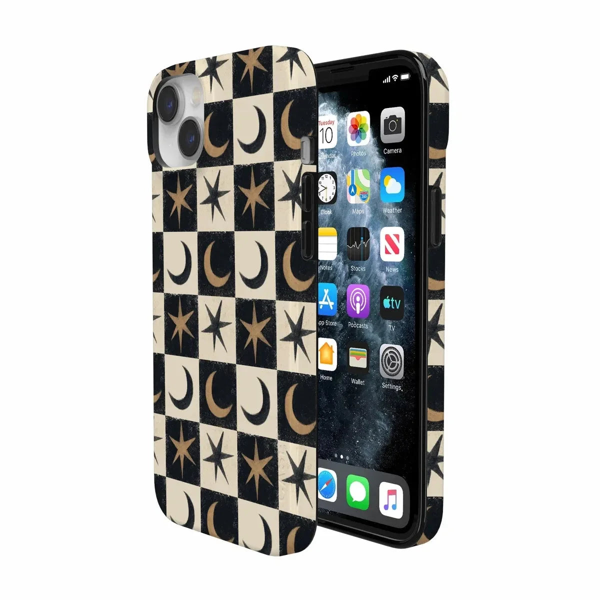 Mystic Moonstar | Black Celestial Case Phone Case get.casely