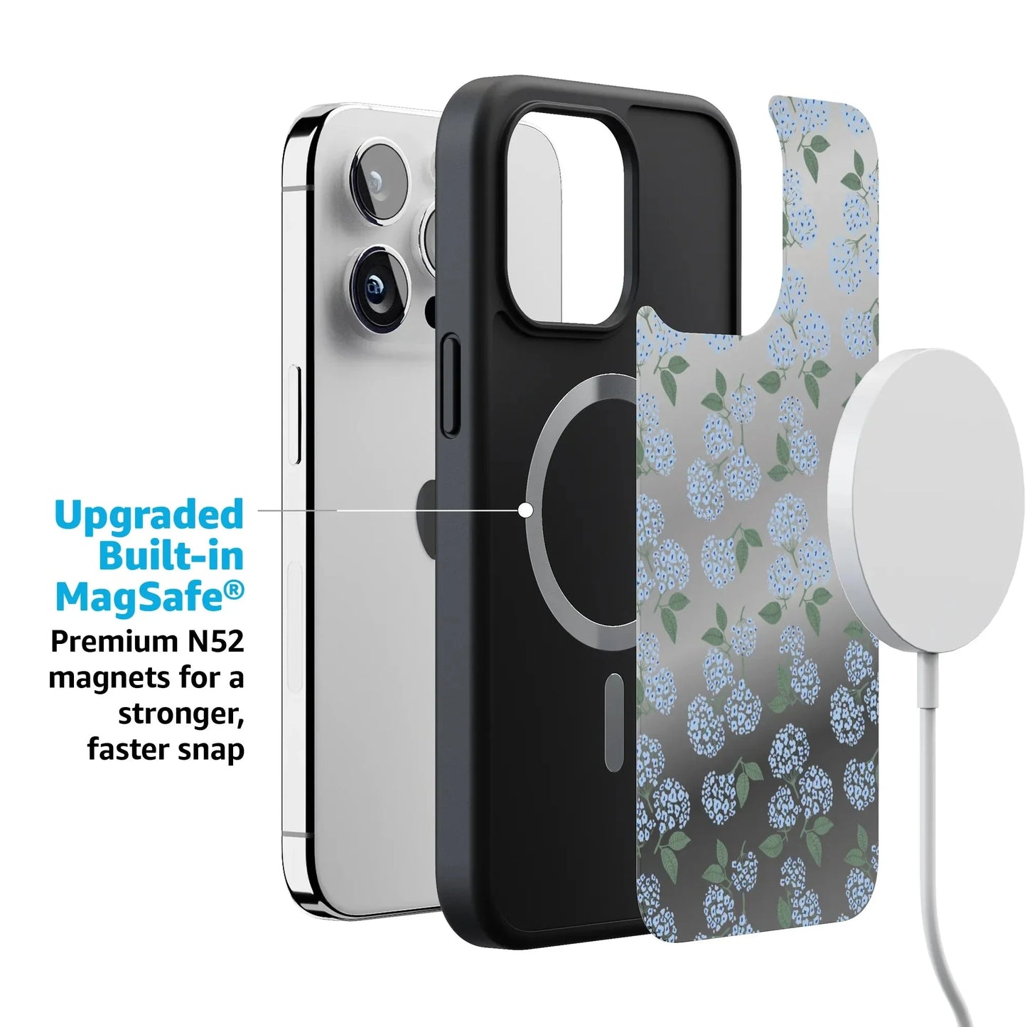 Nantucket Cottage | Blue Hydrangea Case iPhone Case get.casely
