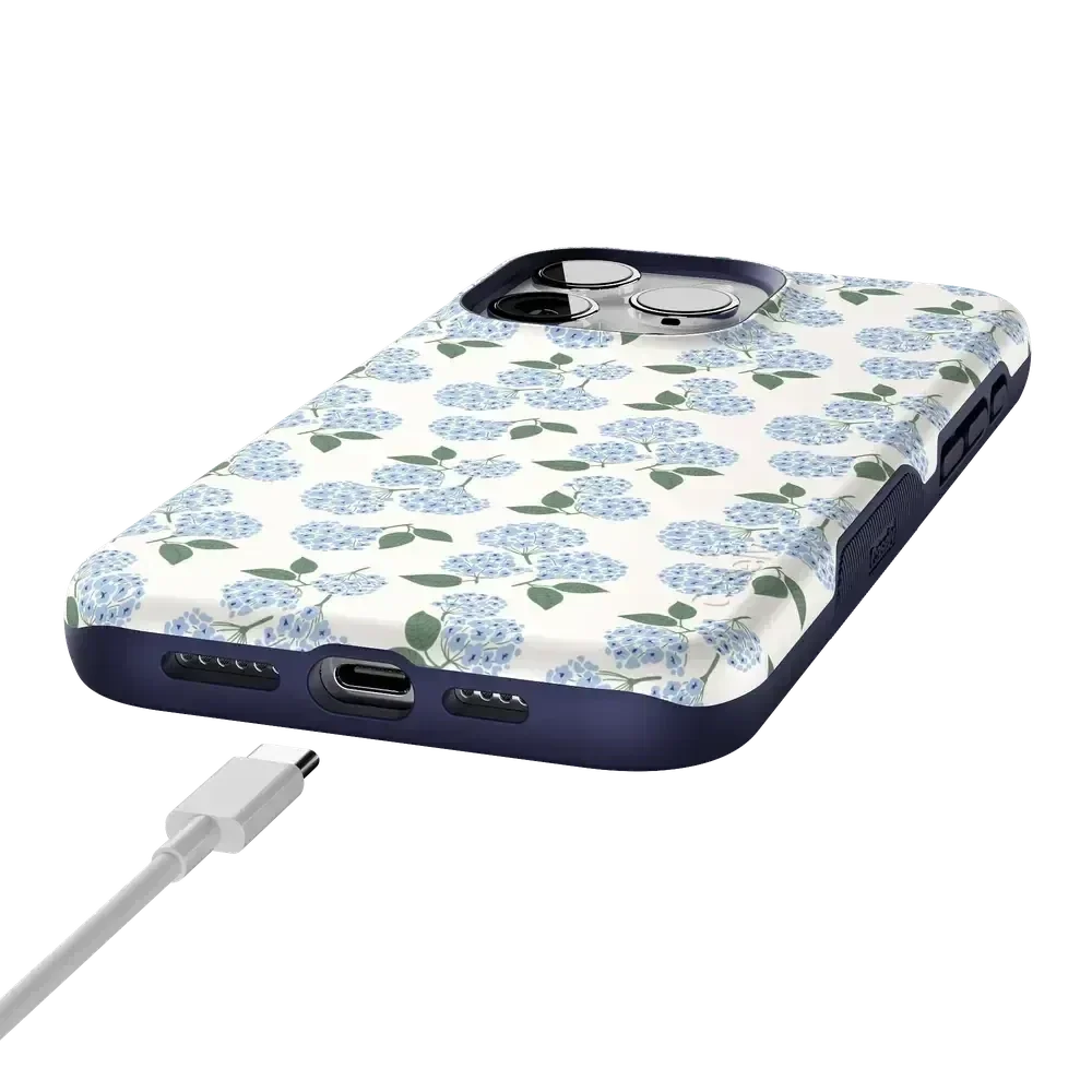 Nantucket Cottage | Blue Hydrangea Case iPhone Case get.casely