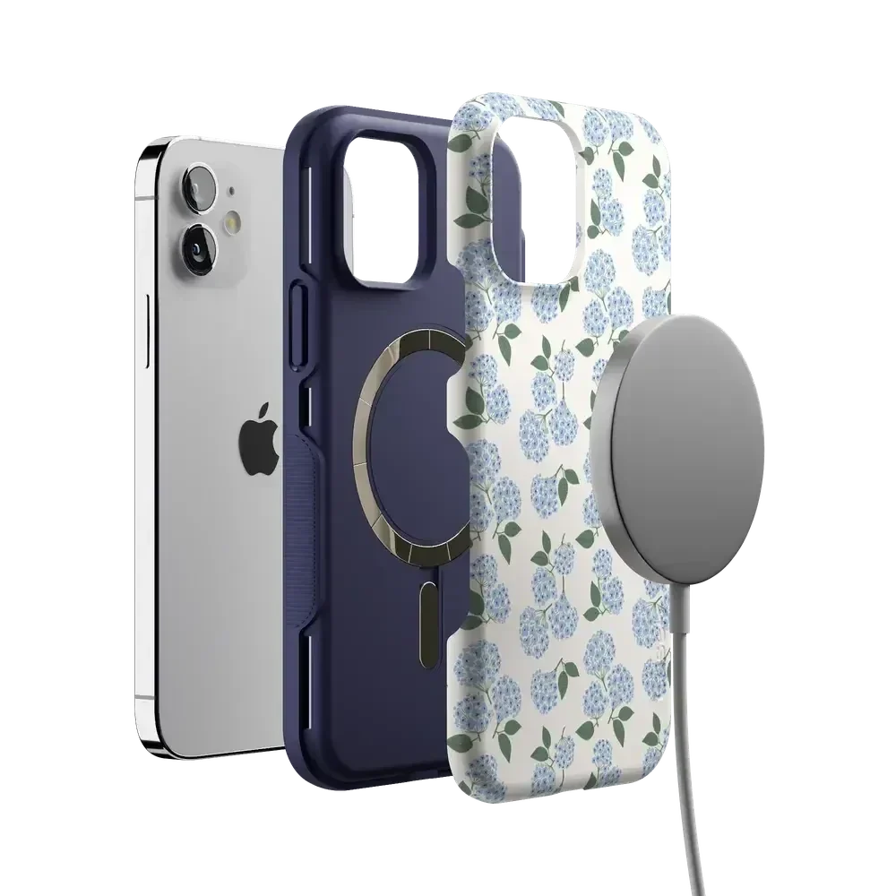 Nantucket Cottage | Blue Hydrangea Case iPhone Case get.casely