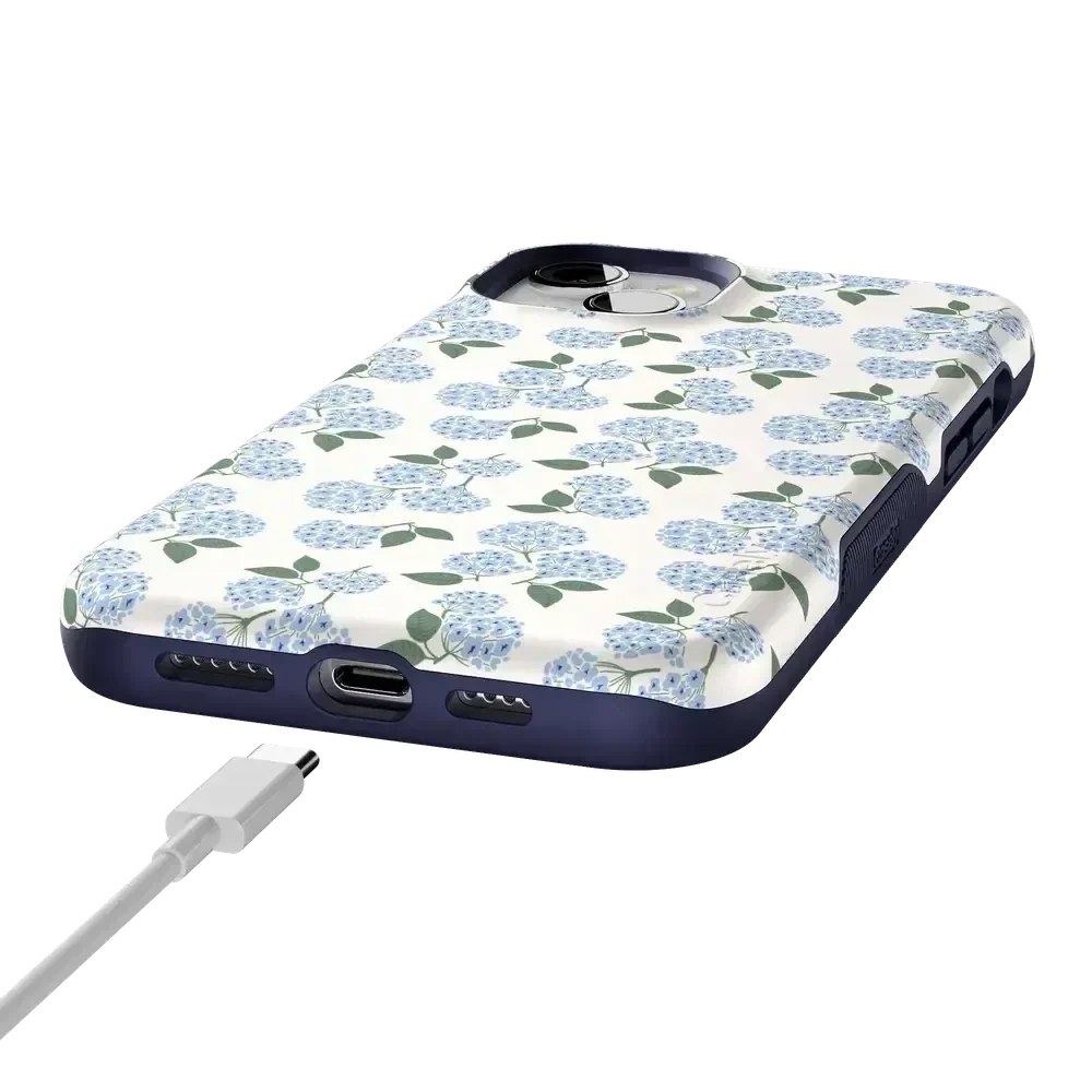 Nantucket Cottage | Blue Hydrangea Case iPhone Case get.casely