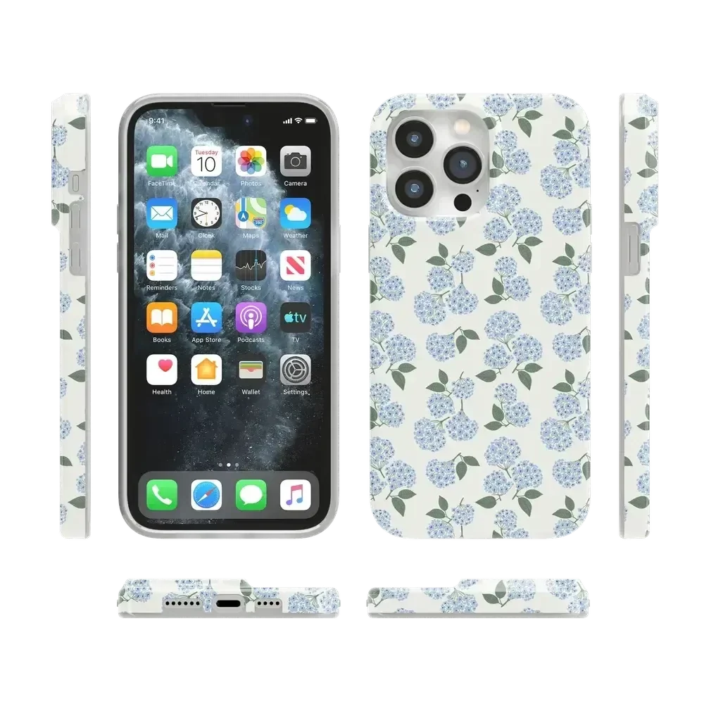 Nantucket Cottage | Blue Hydrangea Case iPhone Case get.casely