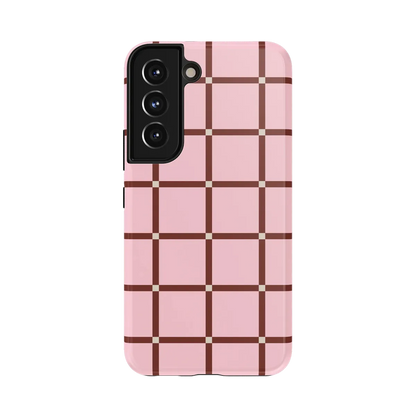 Uptown Gridlock | Pink Checkerboard Case