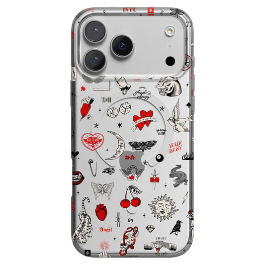 Not a Phase | Clear Flash Tattoo Case iPhone Case get.casely Classic + MagSafe® iPhone 17 Pro Max