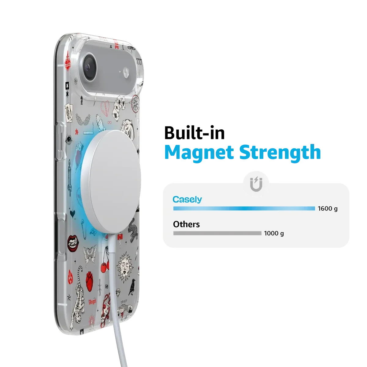 Not a Phase | Clear Flash Tattoo Case iPhone Case get.casely