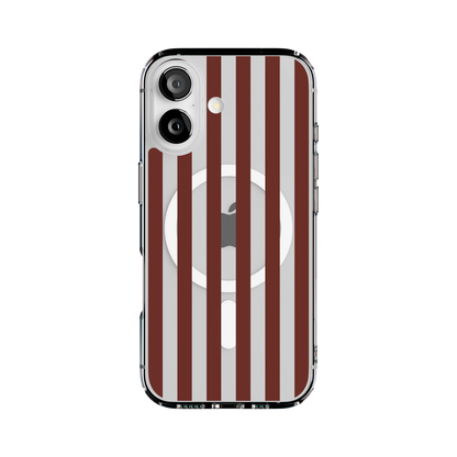 Sunday in Brooklyn | Burgundy Stripes Case - iPhone 16