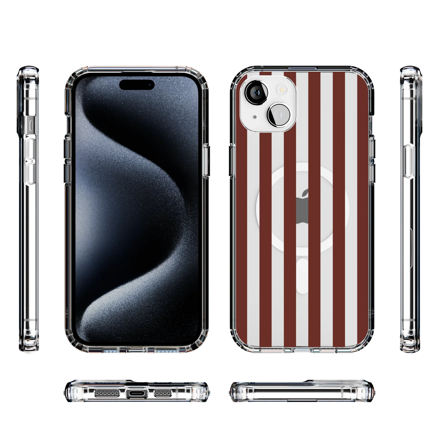 Sunday in Brooklyn | Burgundy Stripes Case