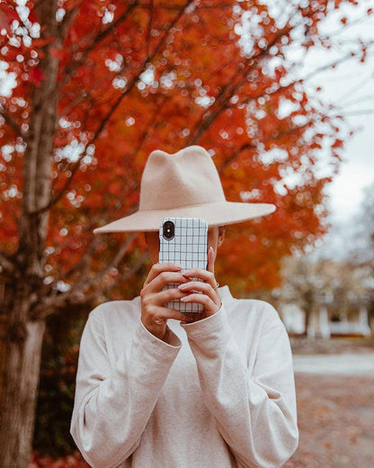 Off the Grid | White & Black Lined Case iPhone Case get.casely