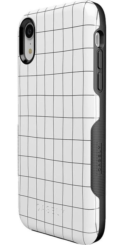 Off the Grid | White & Black Lined Case iPhone Case get.casely