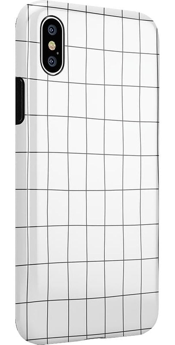 Off the Grid | White & Black Lined Case iPhone Case get.casely
