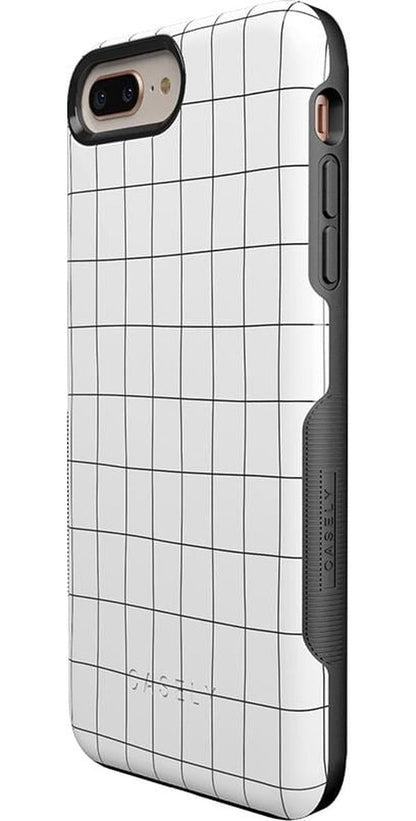 Off the Grid | White & Black Lined Case iPhone Case get.casely