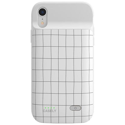 Off the Grid | White & Black Lined Case iPhone Case get.casely Power 2.0 iPhone XS Max