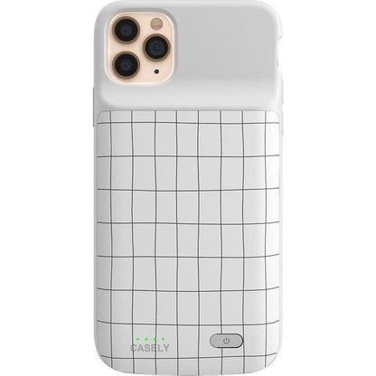 Off the Grid | White & Black Lined Case iPhone Case get.casely Power 2.0 iPhone 11 Pro Max