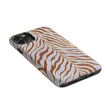Untamed | Brown & Blue Zebra Case