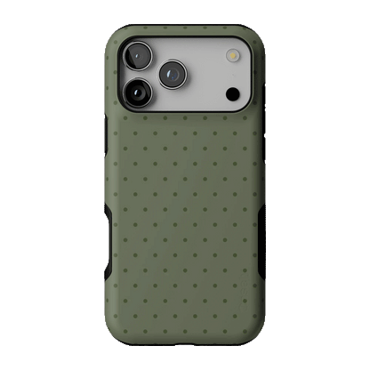 On the Dot | Olive Green Polka Dot Case