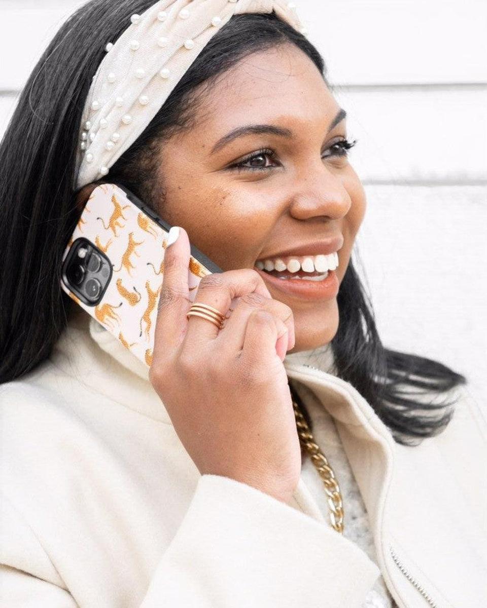 On the Prowl | Pink Leopard Print Case iPhone Case get.casely