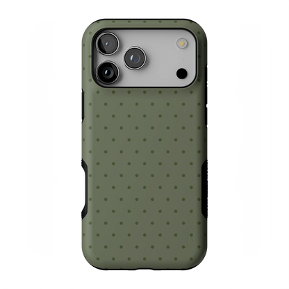 On the Dot | Olive Green Polka Dot Case