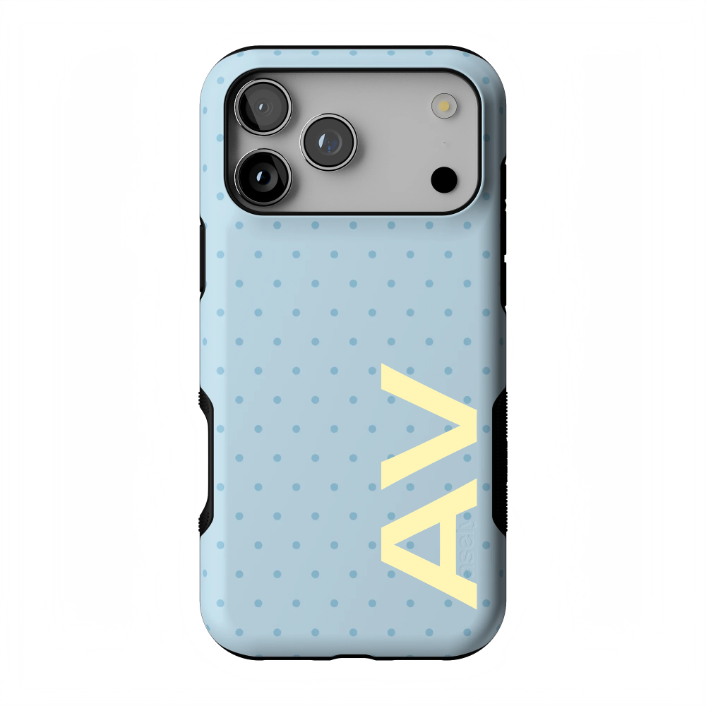 On the Dot | Blue Monochrome Polka Dot Case