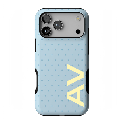 On the Dot | Blue Monochrome Polka Dot Case