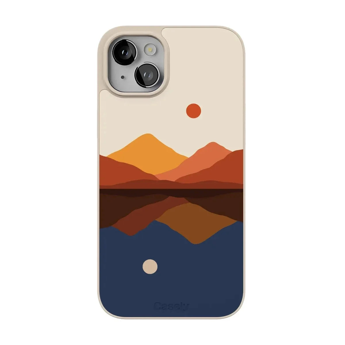 Opposites Attract | Day & Night Colorblock Mountains Case iPhone Case get.casely Align + MagSafe® iPhone 15 Plus