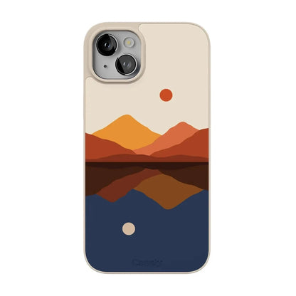 Opposites Attract | Day & Night Colorblock Mountains Case iPhone Case get.casely Align + MagSafe® iPhone 15 Plus