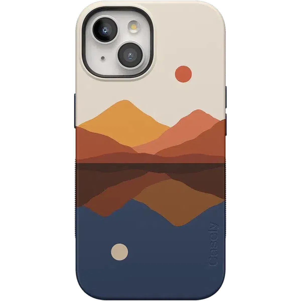 Opposites Attract | Day & Night Colorblock Mountains Case iPhone Case get.casely Bold + MagSafe® iPhone 15 Plus