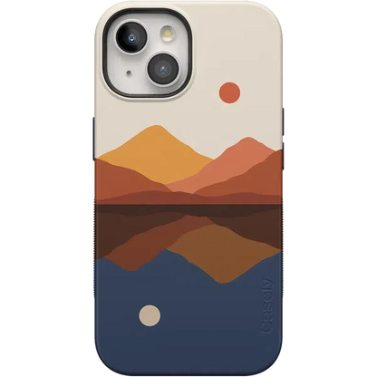 Opposites Attract | Day & Night Colorblock Mountains Case iPhone Case get.casely Bold + MagSafe® iPhone 15 Plus