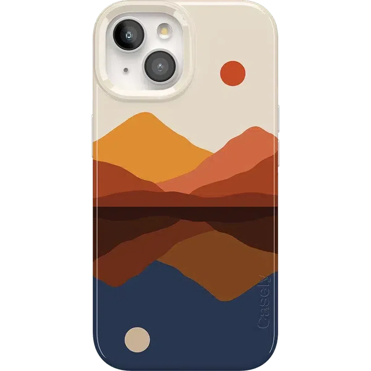 Opposites Attract | Day & Night Colorblock Mountains Case iPhone Case get.casely Classic + MagSafe® iPhone 15 Plus