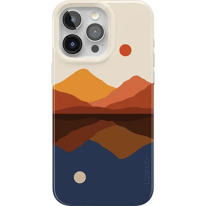 Opposites Attract | Day & Night Colorblock Mountains Case iPhone Case get.casely Classic + MagSafe® iPhone 15 Pro Max